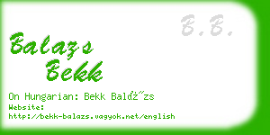 balazs bekk business card